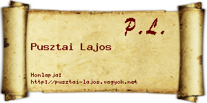 Pusztai Lajos névjegykártya